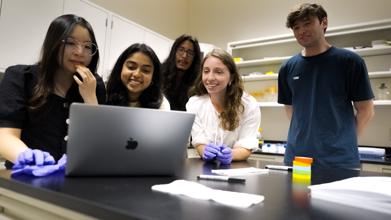 Prof Fowler and students